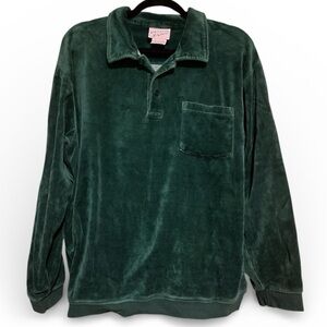 Irvine Park - 80’s velour long sleeve true green shirt